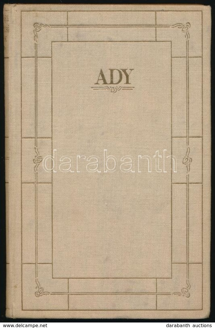 Ady Endre: Az Utolsó Hajók. Bp.,[1926],Athenaeum, 158+2 P. Második Kiadás. Kiadói Egészvászon-kötés. - Non Classificati