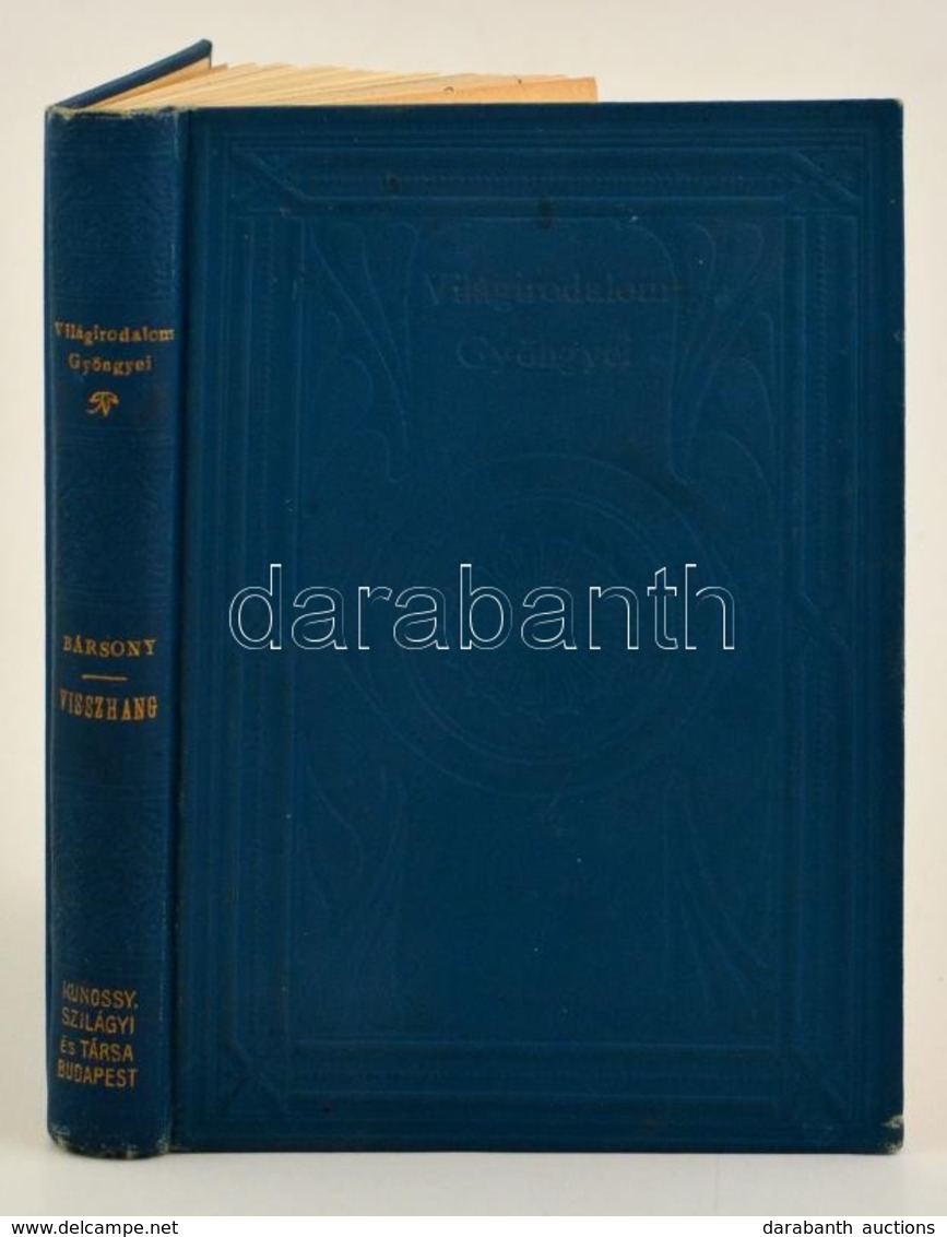 Bársony István: Visszhang. Bp., 1903, Franklin. Díszes Vászonkötésben, Jó állapotban. - Non Classificati