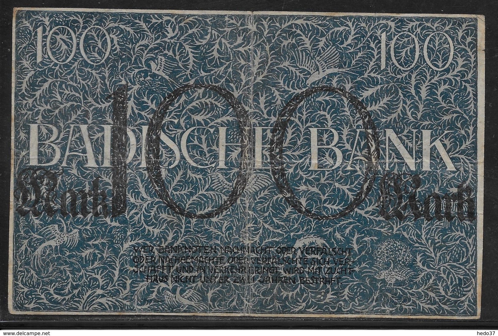 Bade - 100 Mark - 15-12-1918 - Pick N° S907 - TB - …-1871: Altdeutschland