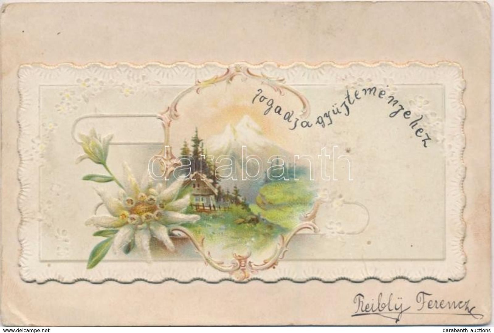 3 Db Régi Kisméretű Szecessziós Dombornyomott Litho üdvözlőlap / 3 Pre-1905 Art Nouveau Emb. Litho Greeting Cards - Zonder Classificatie
