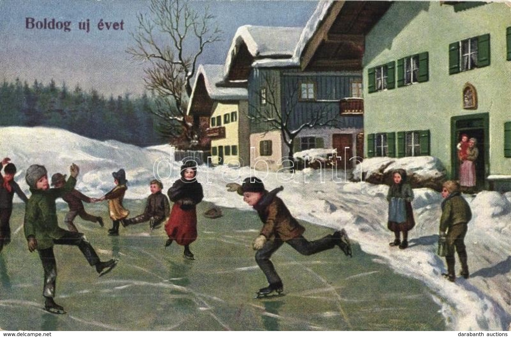 8 Db Régi újévi üdvözlőlap / 8 Pre-1945 New Year Greeting Cards - Non Classificati