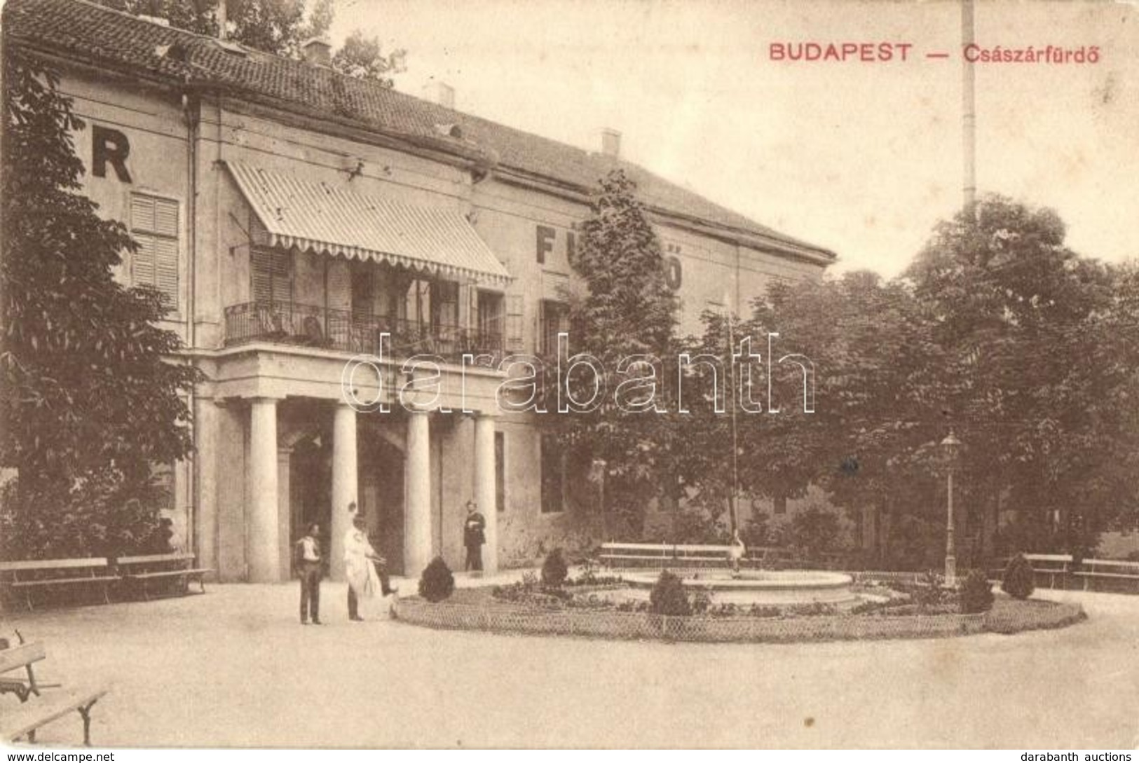** Budapest II. Császárfürdő, Szent Lukács Fürdő - 2 Db Régi Képeslap / 2 Pre-1945 Postcard - Zonder Classificatie