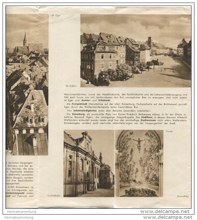 Tschechien - Franzensbad - Eger 30er Jahre - Faltblatt Mit 16 Abbildungen - Stadtplan - Reiseprospekte