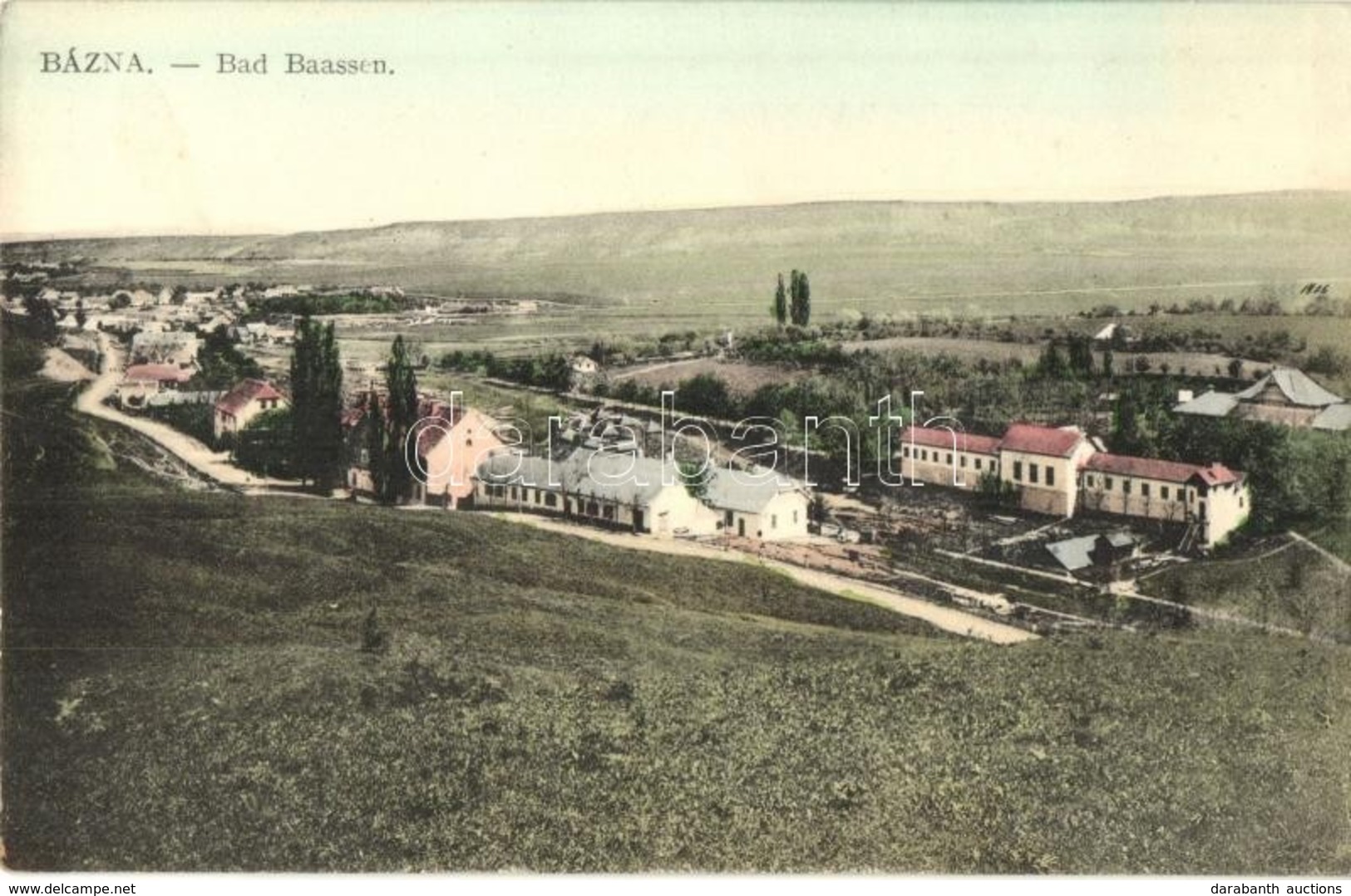 ** T2 Bázna, Felsőbajom, Baiumul De Sus, Baassen, Bazna; Látkép, Fürdő. Fritz Guggenberger Kiadása / General View, Spa - Non Classificati