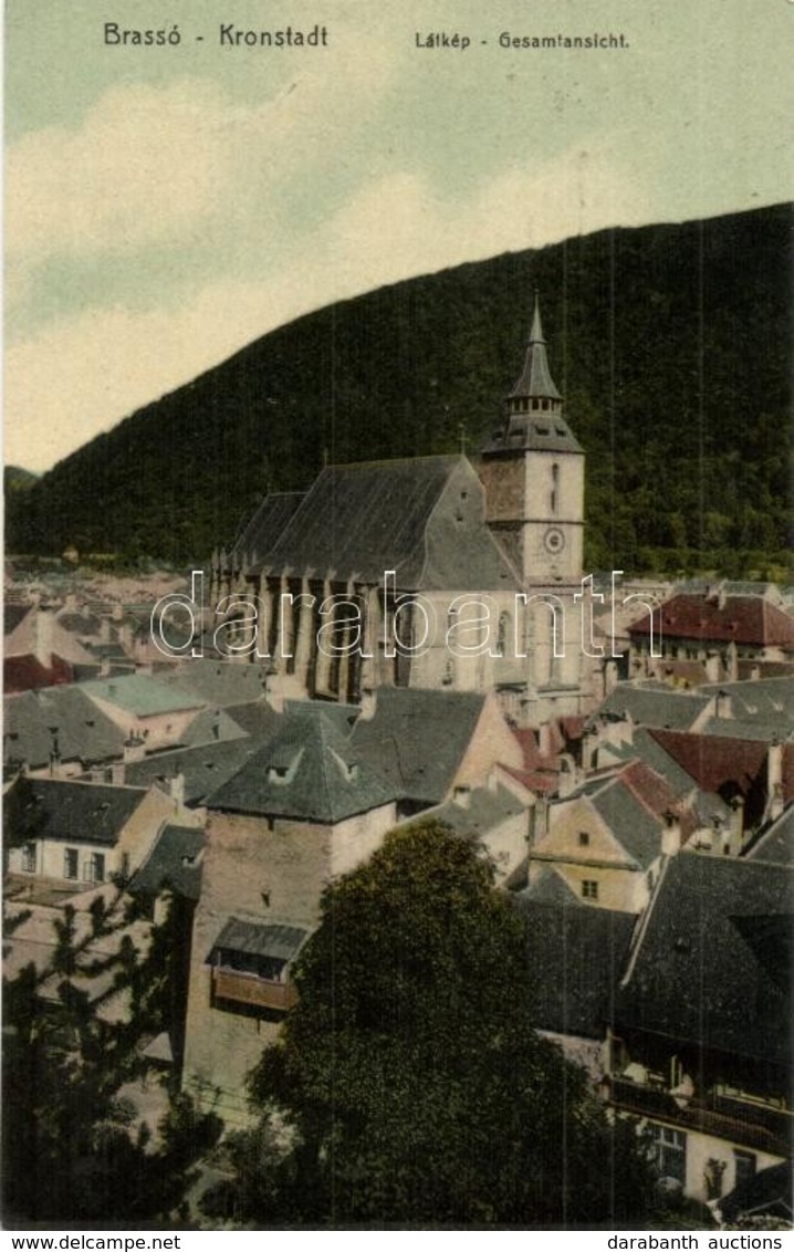 T2 Brassó, Kronstadt, Brasov; Látkép Templommal, Kiadja Benkő Ignác / Panorma View With Church - Non Classificati