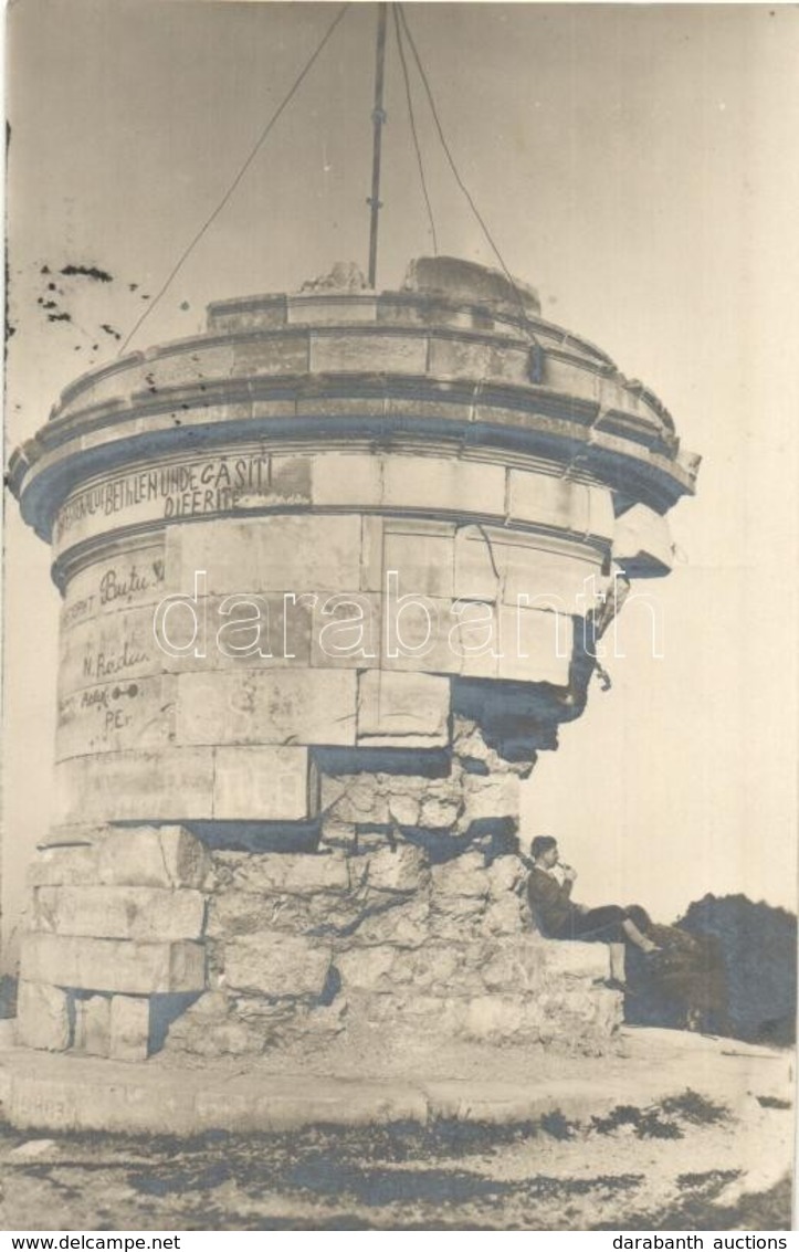 T2 1931 Brassó, Kronstadt, Brasov; Lerombolt Árpád Emlékmű A Cenk Hegyen / Monument Destroyed By The Romanians,  Elekes  - Zonder Classificatie