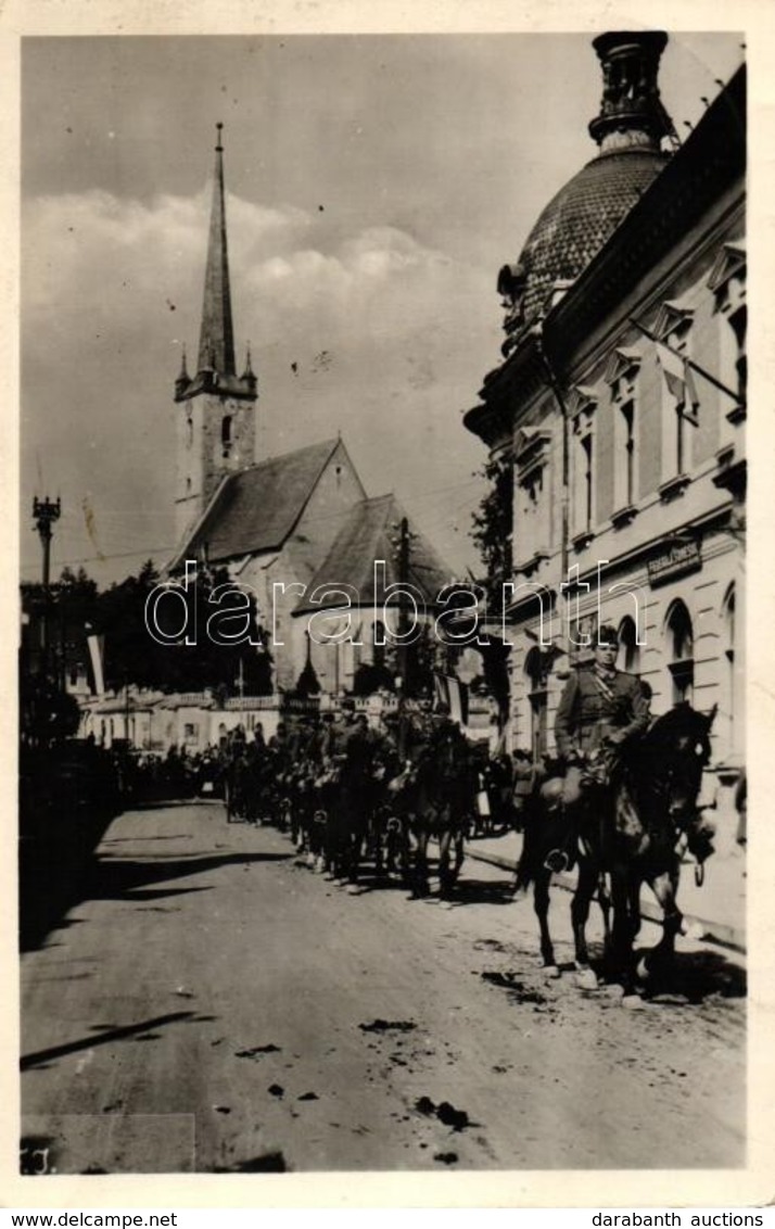 T2 1940 Dés, Dej; Bevonulás / Entry Of The Hungarian Troops, '1940 Dés Visszatért' So. Stpl - Zonder Classificatie