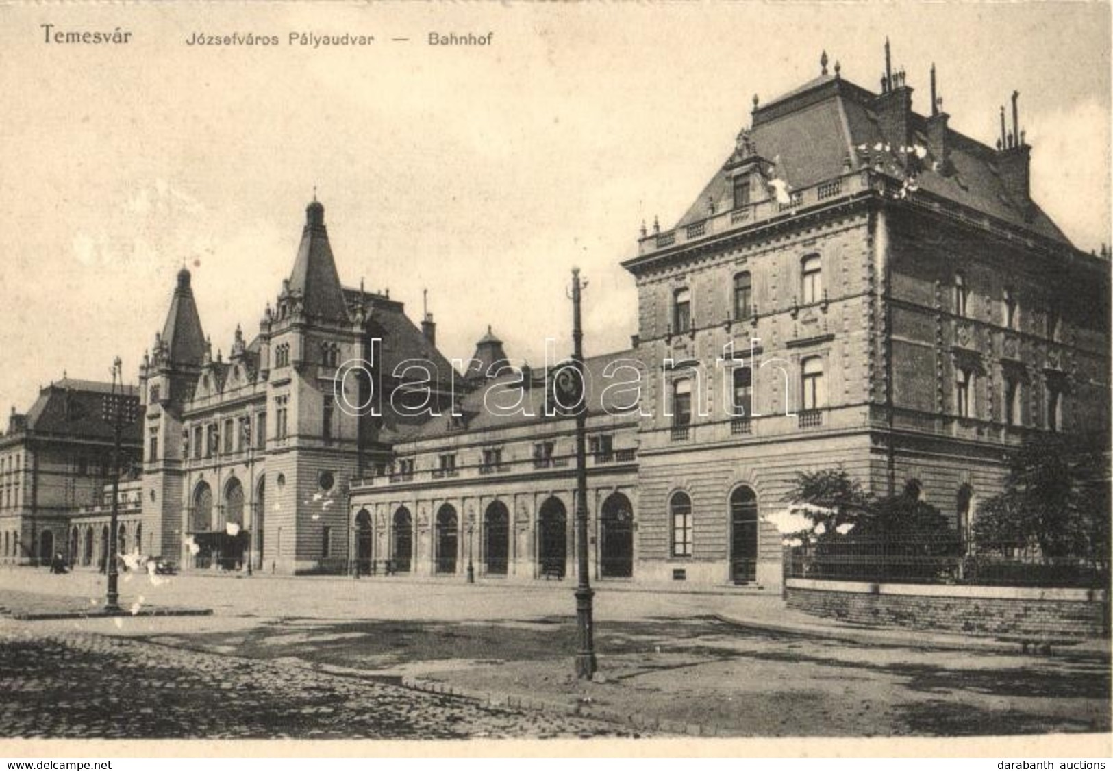 ** T2/T3 Temesvár, Timisoara; Pályaudvar, Vasútállomás / Bahnhof / Railway Station (felületi Sérülés / Surface Damage) - Zonder Classificatie