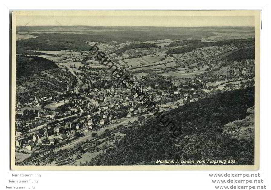 Mosbach - Flugaufnahme - Foto-AK - Mosbach