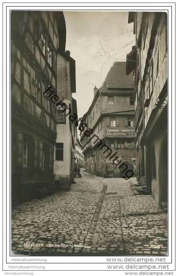 Mosbach - Schwanengasse - Foto-AK - Mosbach