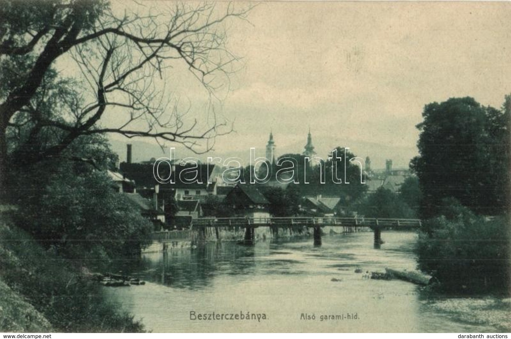 ** T1/T2 Besztercebánya, Banská Bystrica; Alsó Garami Híd. Machold F. Kiadása / Lower Hron River Bridge - Zonder Classificatie