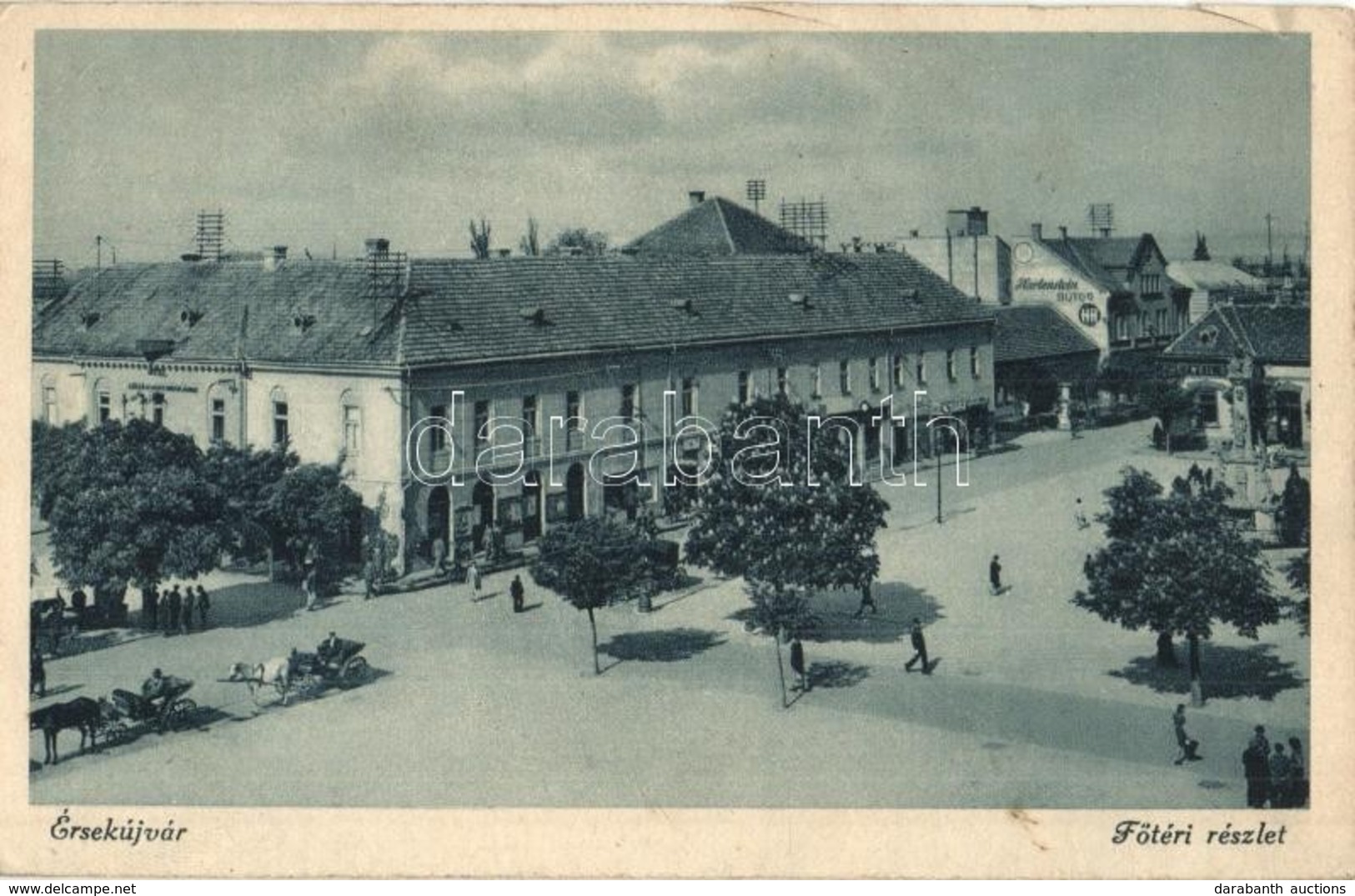 T4 Érsekújvár, Nové Zámky; Fő Tér, Piac, Hartenstein Bútor üzlete / Main Square, Market Vendors, Furniture Shop (b) - Zonder Classificatie