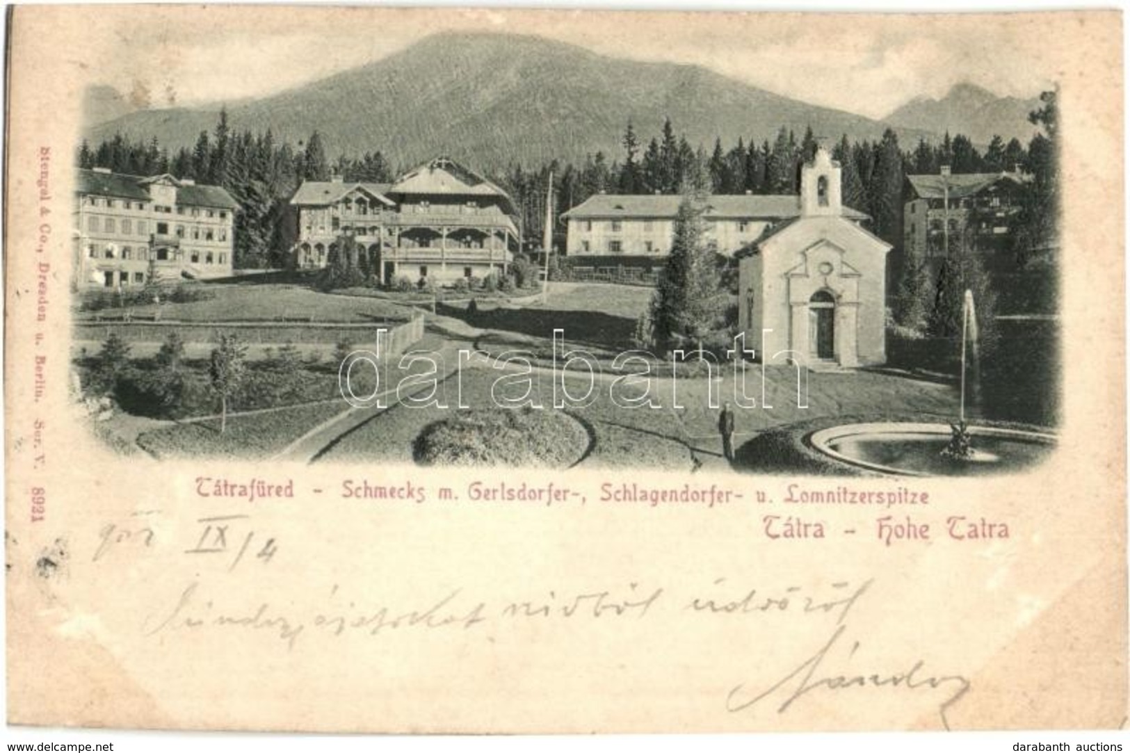 T4 1902 Tátrafüred, Ótátrafüred, Altschmecks, Stary Smokovec; Látkép / General View (r) - Zonder Classificatie