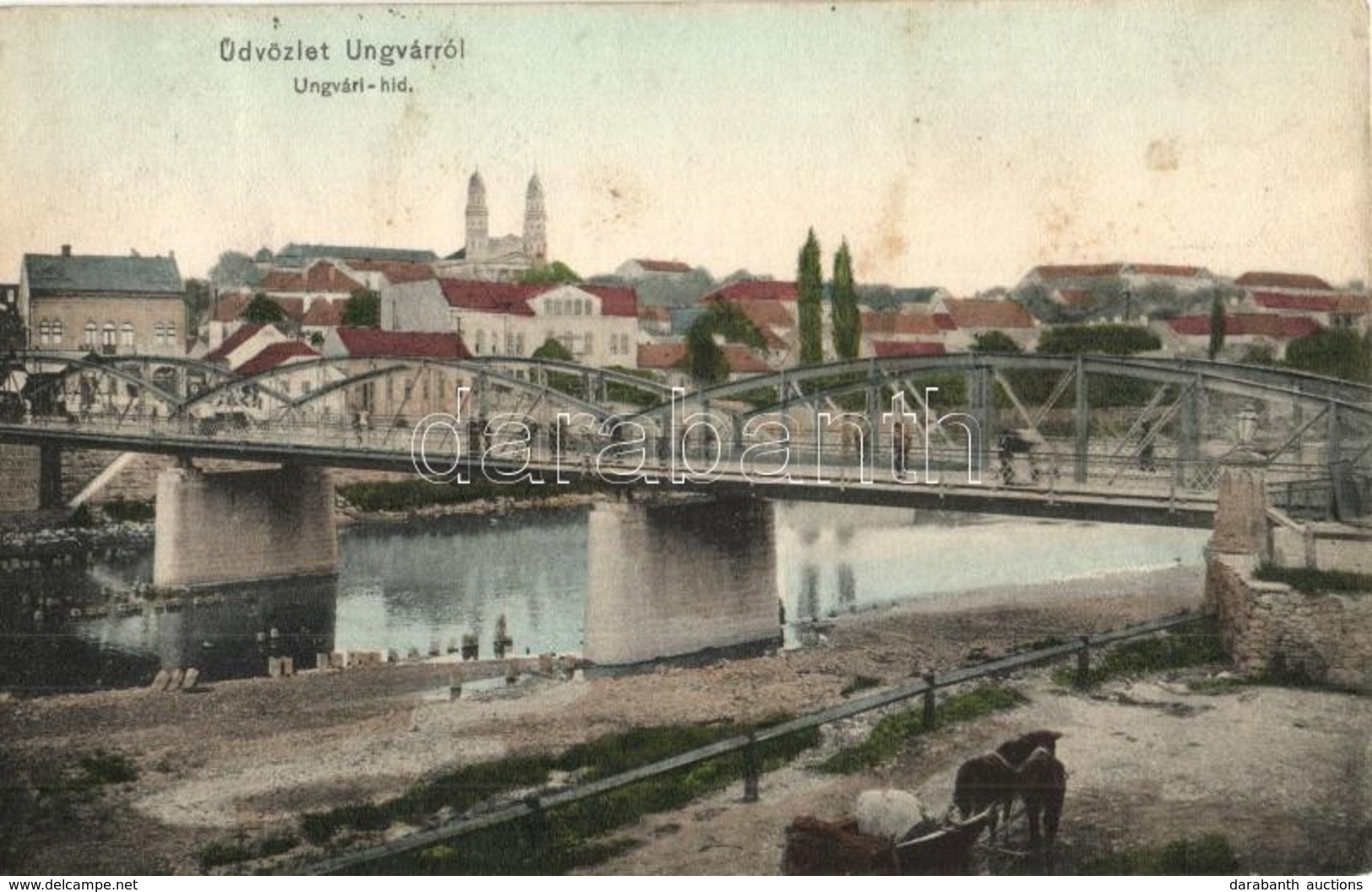 T2/T3 Ungvár, Uzshorod, Uzhorod; Ungvári Híd. Steinfeld Dezső Kiadása / Bridge (Rb) - Zonder Classificatie