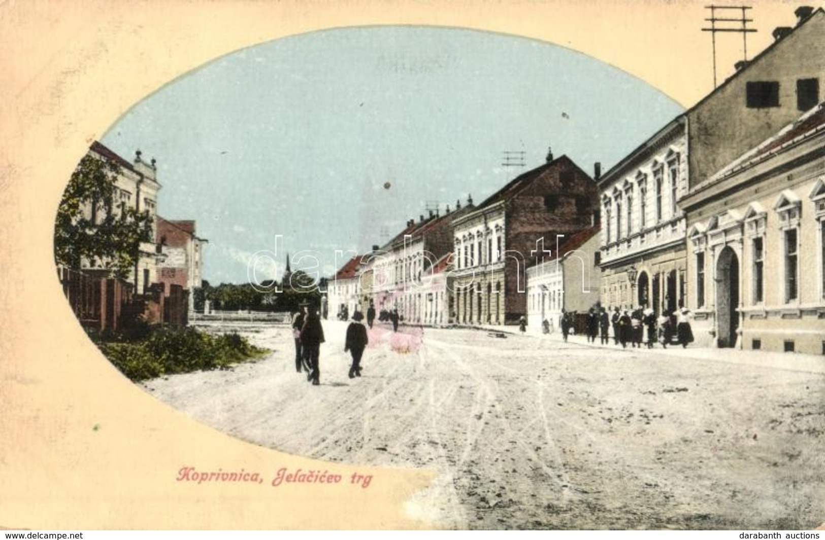 T2 Kapronca, Kopreinitz, Koprivnica; Jelacicev Trg / Jelasics Tér,kiadja Jar. Merhant / Square - Ohne Zuordnung