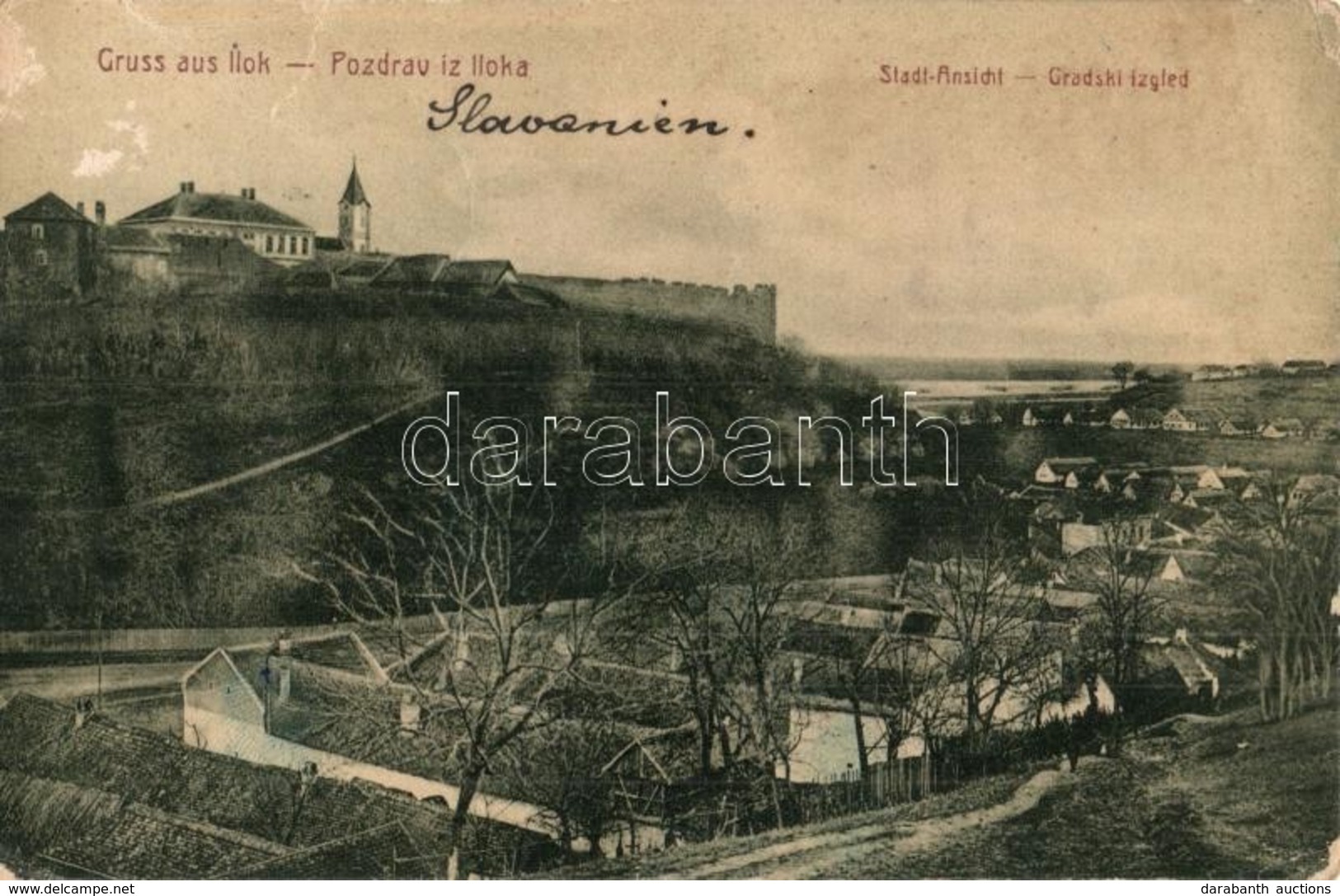 * T3/T4 Újlak, Ilok; Látkép, Vár. W. L. (?) 694. Kiadja M. Epstein. / General View, Castle (szakadás / Tear) - Unclassified