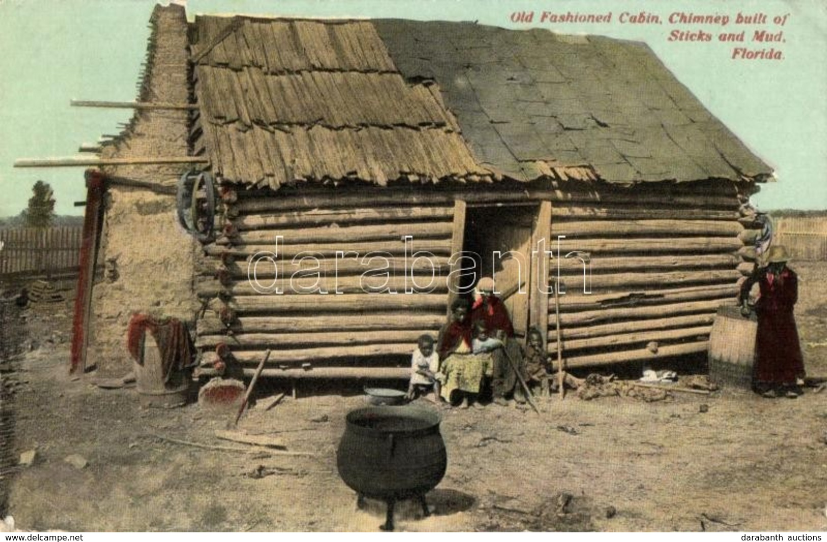 T2/T3 Florida, Old Fashioned Cabin Chimney Built Of Sticks And Mud - Zonder Classificatie