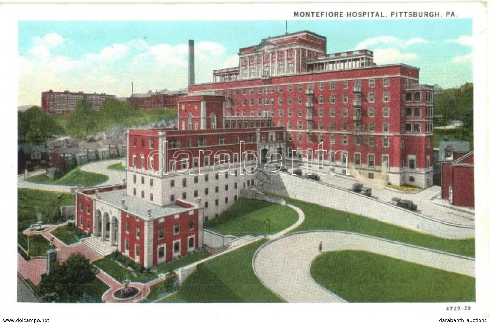 ** T2 Pittsburgh, Pennsylvania; Montefiore Hospital, Automobiles. Published By I. Robbins & Son - Zonder Classificatie