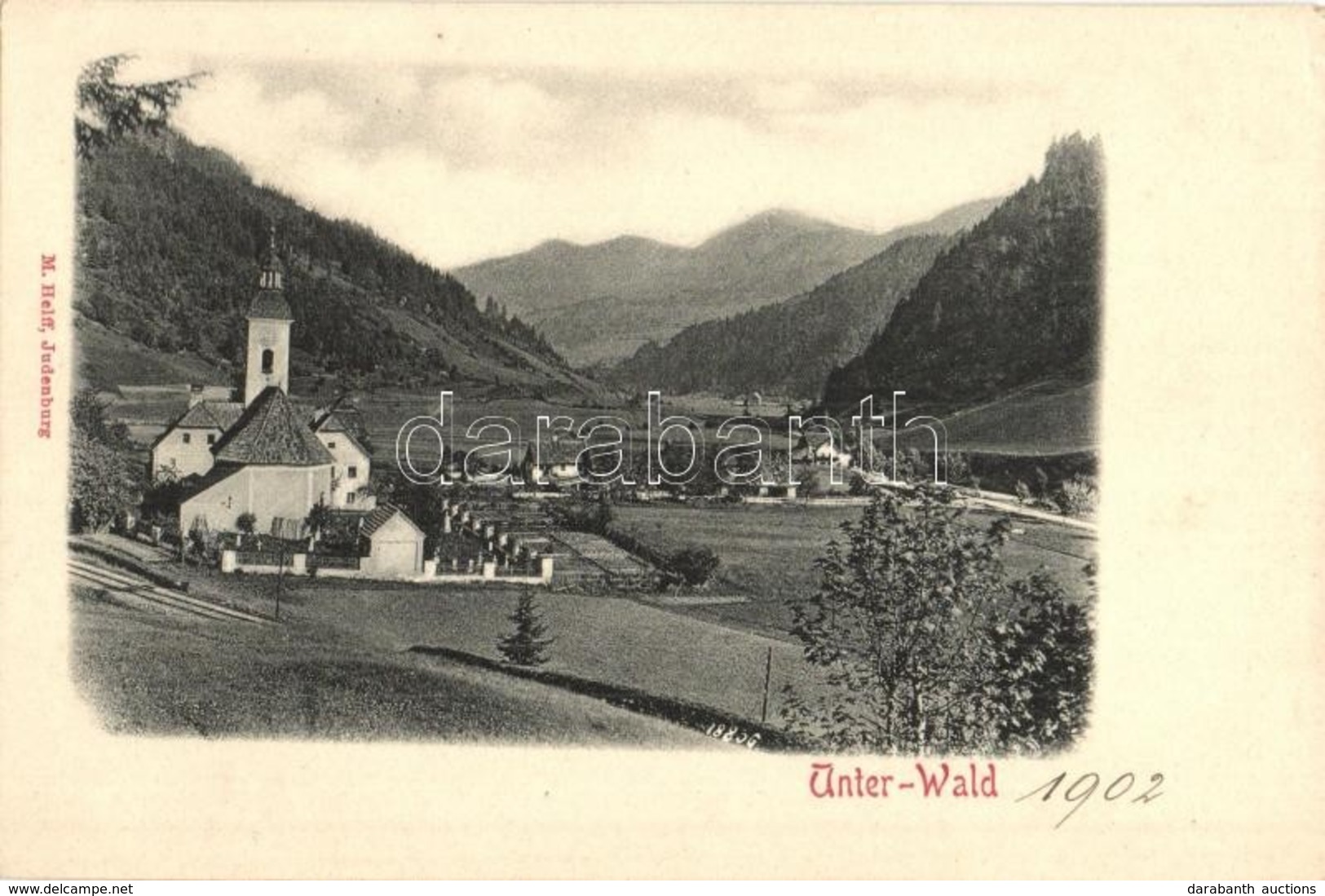 * T2 1902 Unterwald (Ligist), General View, Church. M. Helff - Zonder Classificatie