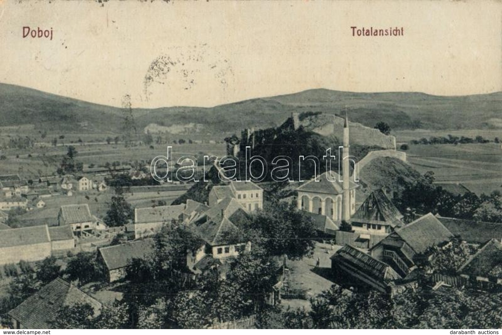 T2/T3 Doboj, Totalansicht / General View, Mosque. W. L. Bp. 4920. Verlag V. Joh. Streitz (EK) - Zonder Classificatie