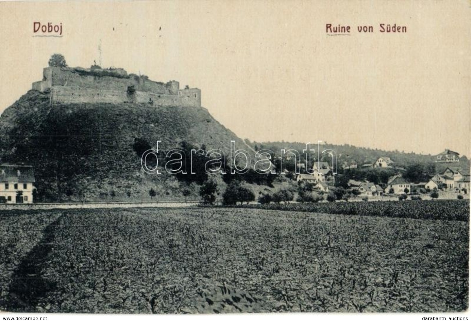 * T4 Doboj, Ruine Von Süden / Fortress, Castle Ruins. W. L. Bp. Verlag V. Joh. Streitz (vágott / Cut) - Non Classificati