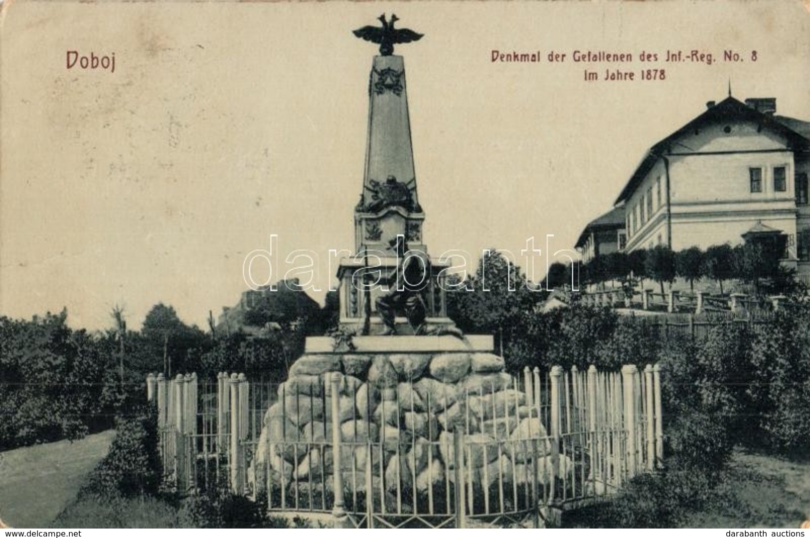 T2/T3 Doboj, Denkmal Der Gefallenen Des Inf. Reg. No. 8. Im Jahre 1878 / Military Heroes Monument. W. L. Bp. 4911. Verla - Zonder Classificatie