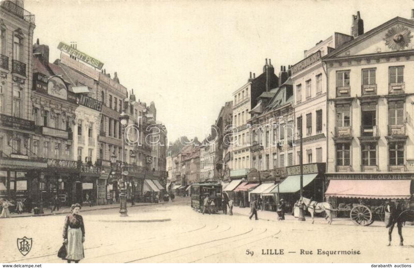 ** T2/T3 Lille, Rue Esquermoise / Street View With Shops, Tram (EK) - Ohne Zuordnung