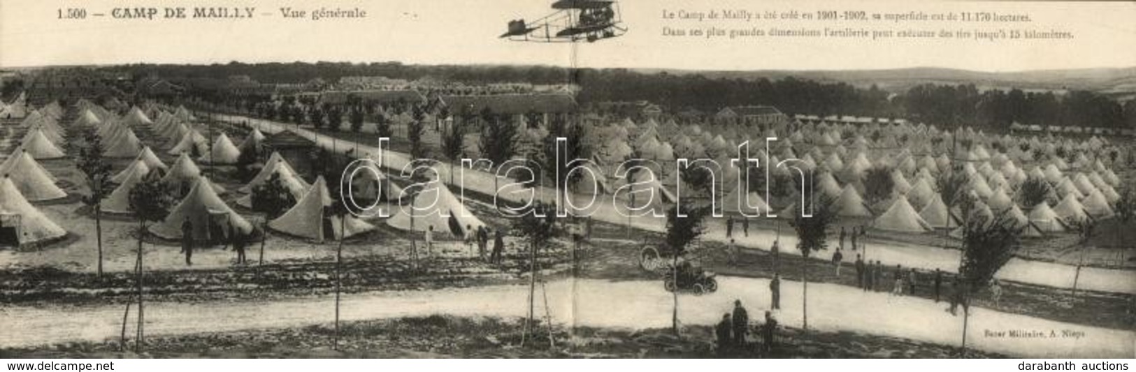 ** T1/T2 Mailly-le-Camp, Vue Panoramique / Military Camp, Panoramacard - Zonder Classificatie