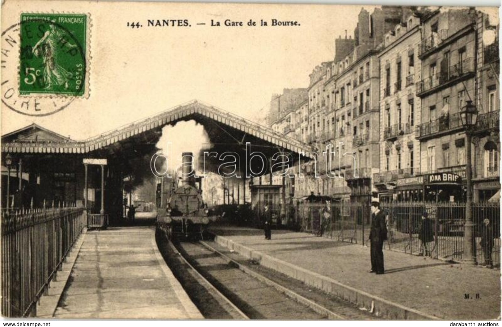 T3 Nantes, La Gare De La Bourse / Railway Station, Stock Exchange, Shops, Locomotive (EB) - Zonder Classificatie