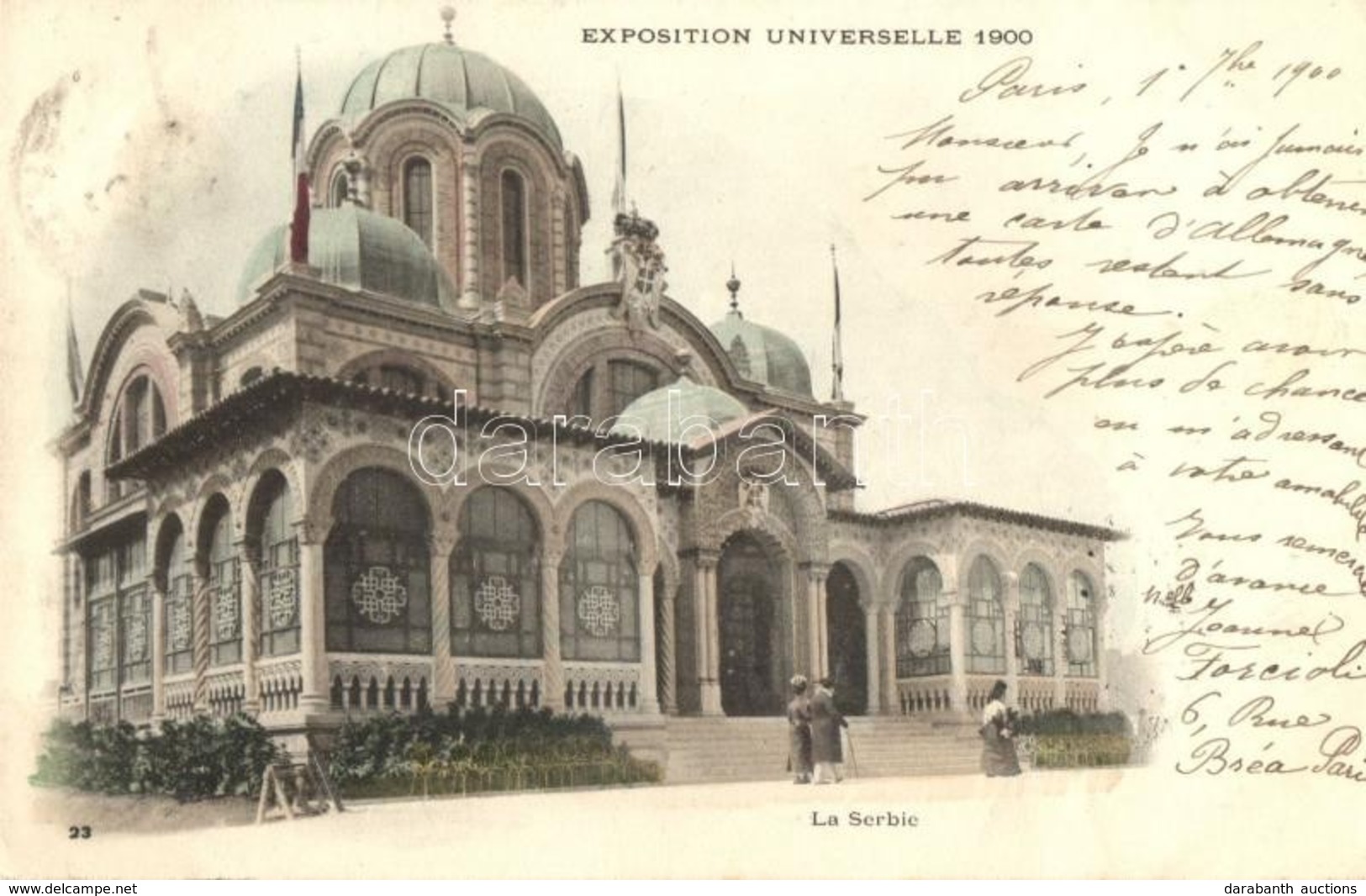 T2/T3 1900 Paris, Exposition Universelle, La Serbie / Exhibition, Serbian Pavilion - Zonder Classificatie