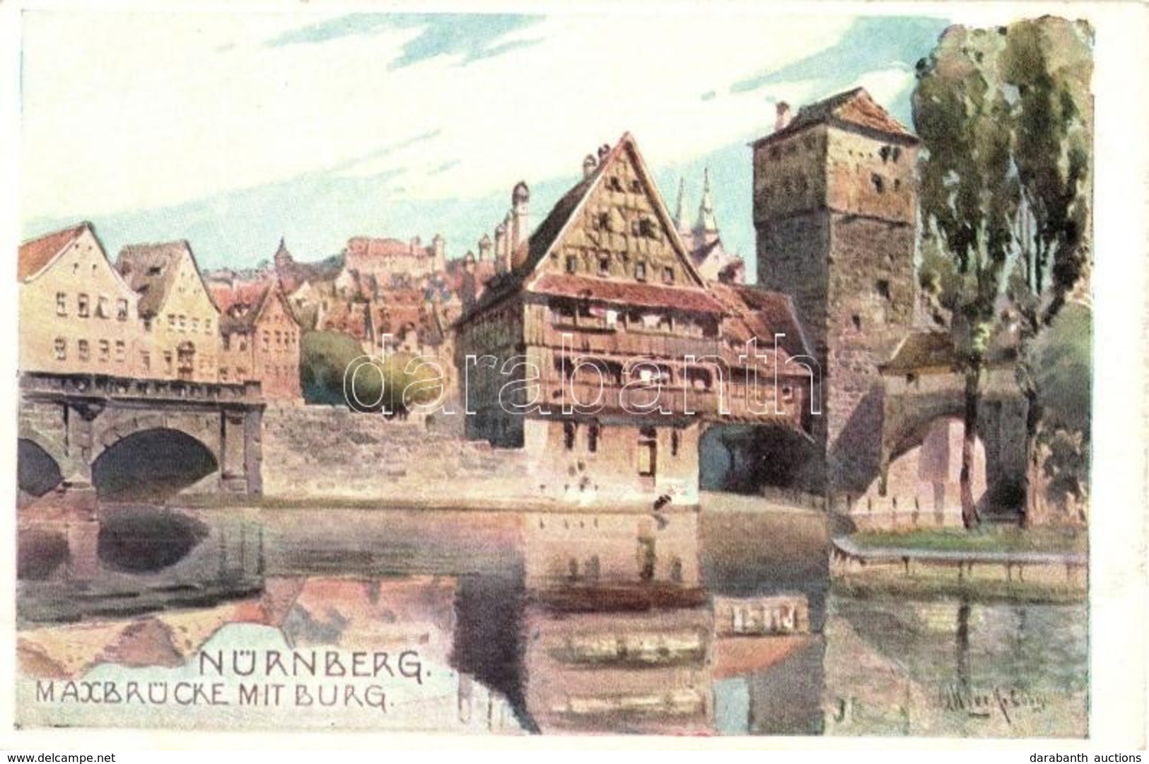 ** T1/T2 Nürnberg, Maxbrücke Mit Burg / Bridge, Castle - Zonder Classificatie