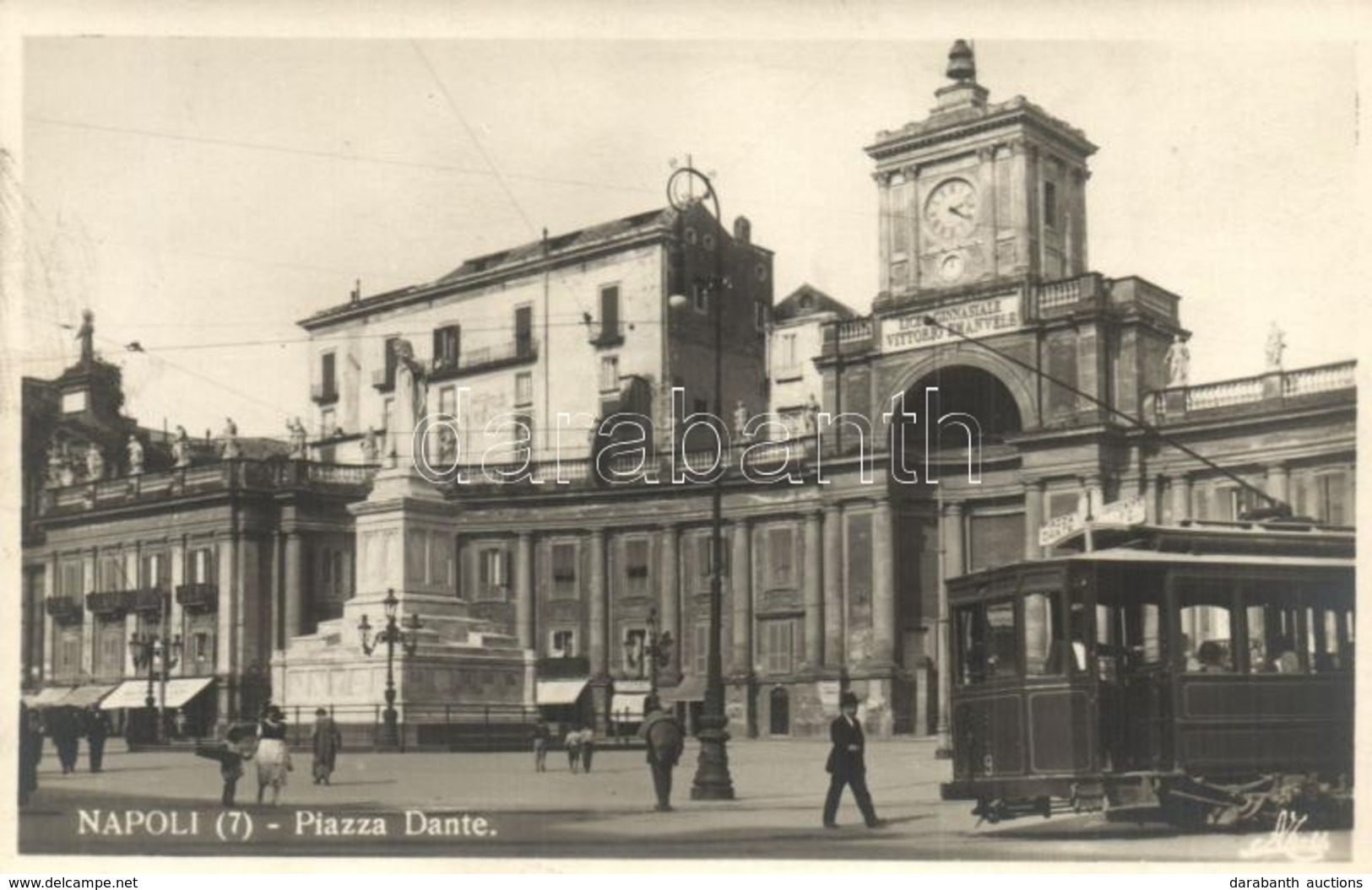 ** T1/T2 Naples, Napoli; Piazza Sante / Square With Tram - Zonder Classificatie