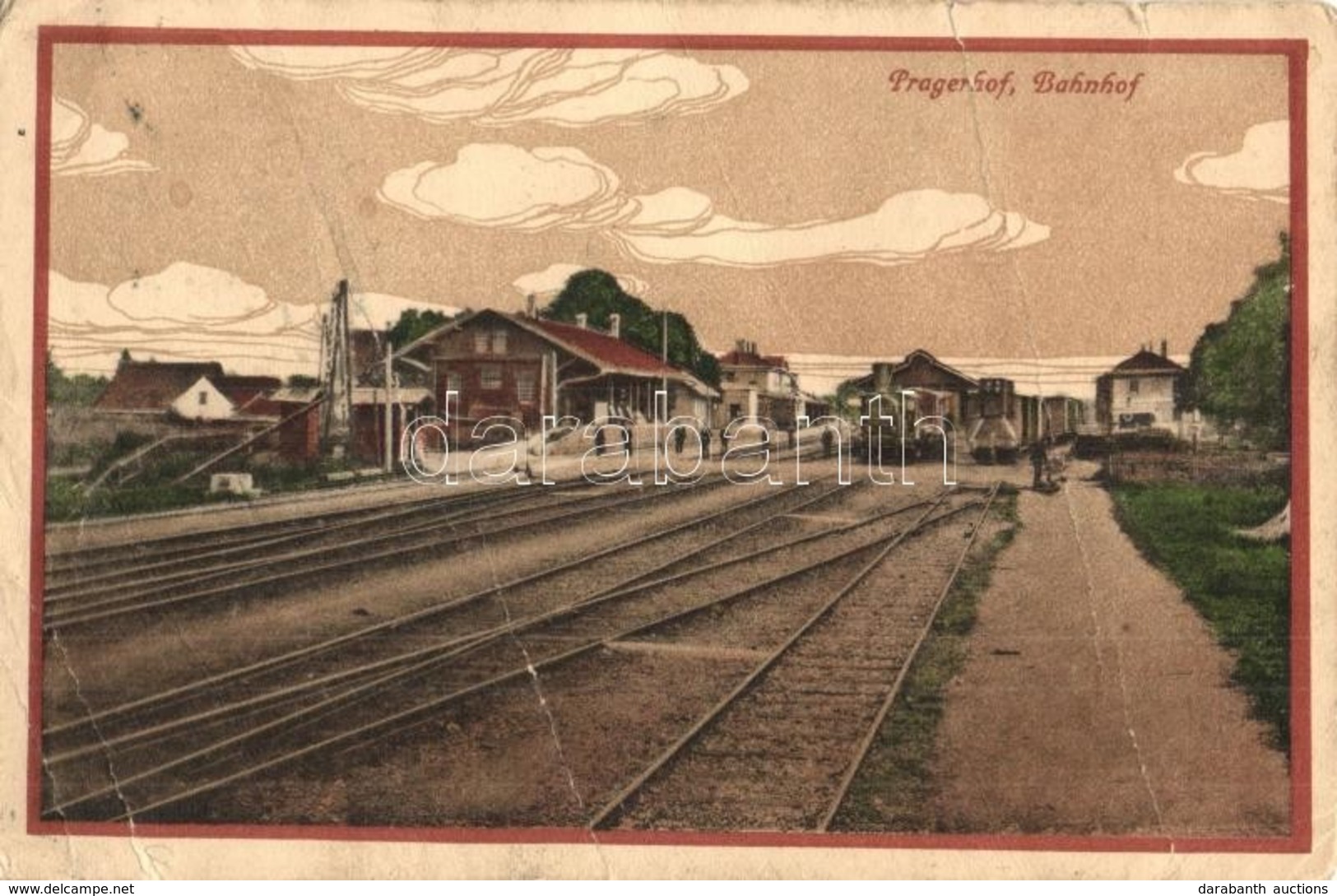 * T4 Pragersko, Pragerhof; Bahnhof / Railway Station, Locomotive, The Card Was Posted  To The SMS Leitha (fa) - Non Classificati