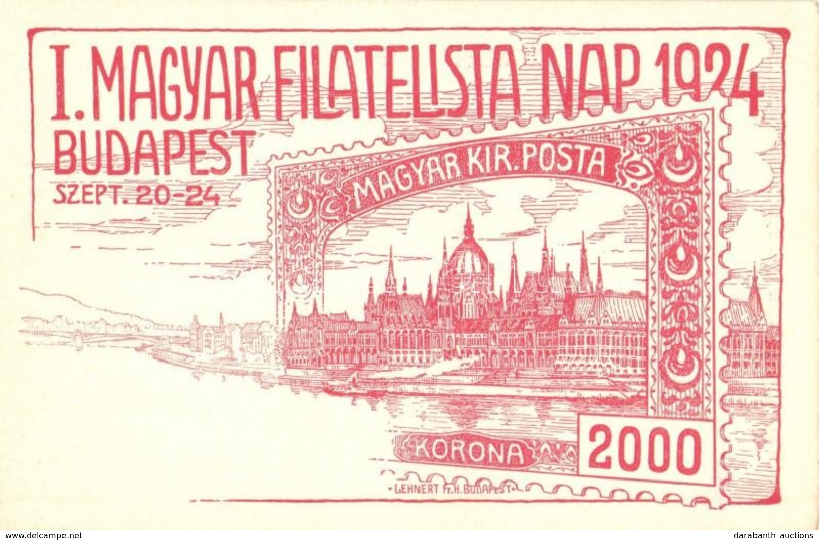 ** 2 Db RÉGI Magyar Filatelista Képeslap / 2 Pre-1945 Philatelist Postcards S: Lehnert Fr. H. - Zonder Classificatie