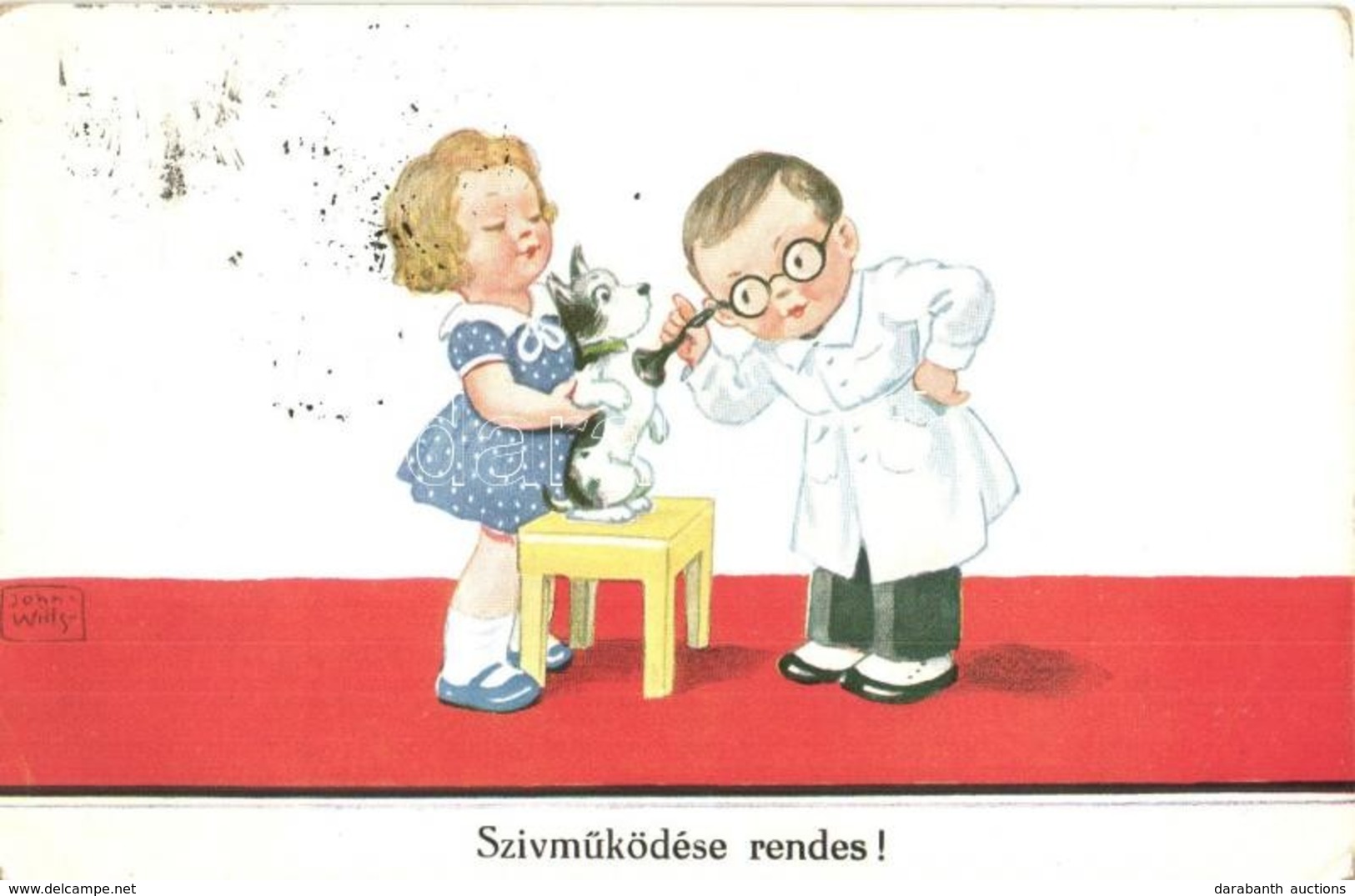 T2 'Szívműködése Rendes!' / Children Playing Medical Examination, W.S.S.B. No. 7326/1, S: John Wills - Zonder Classificatie