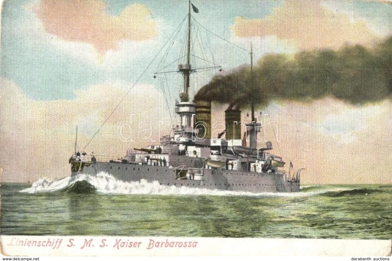 ** T2/T3 SMS Kaiser Barbarossa German Pre-dreadnought Battleship Of The Kaiser Friedrich III Class / Kaiserliche Marine  - Non Classificati