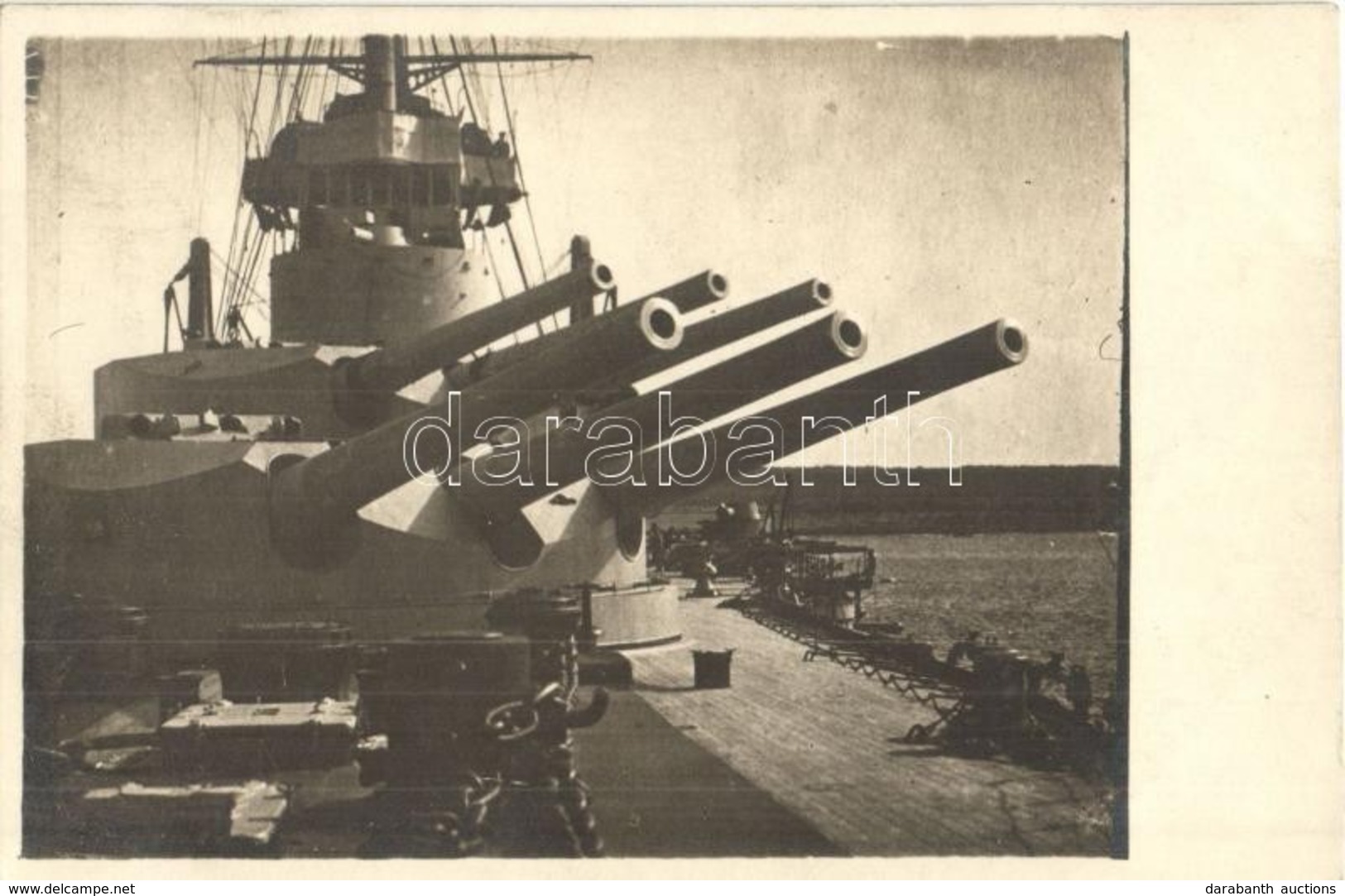 ** T2 SMS Prinz Eugen Osztrák-Magyar Haditengerészet Tegetthoff-osztályú Csatahajója, Elöl 2 Db Három-ágyús Lövegtorony  - Zonder Classificatie