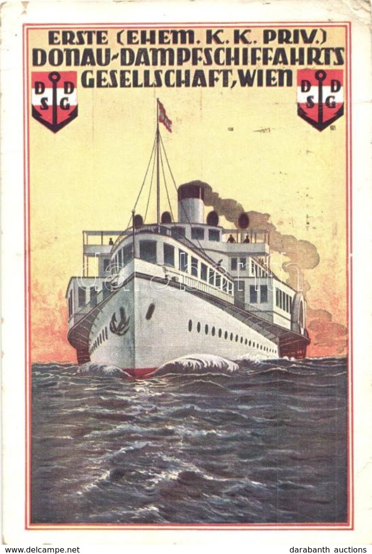 T3 1934 Erste Donau Dampfschiffahrts GEsellschaft Wien DDSG Advertisement Postcard (EB) - Zonder Classificatie
