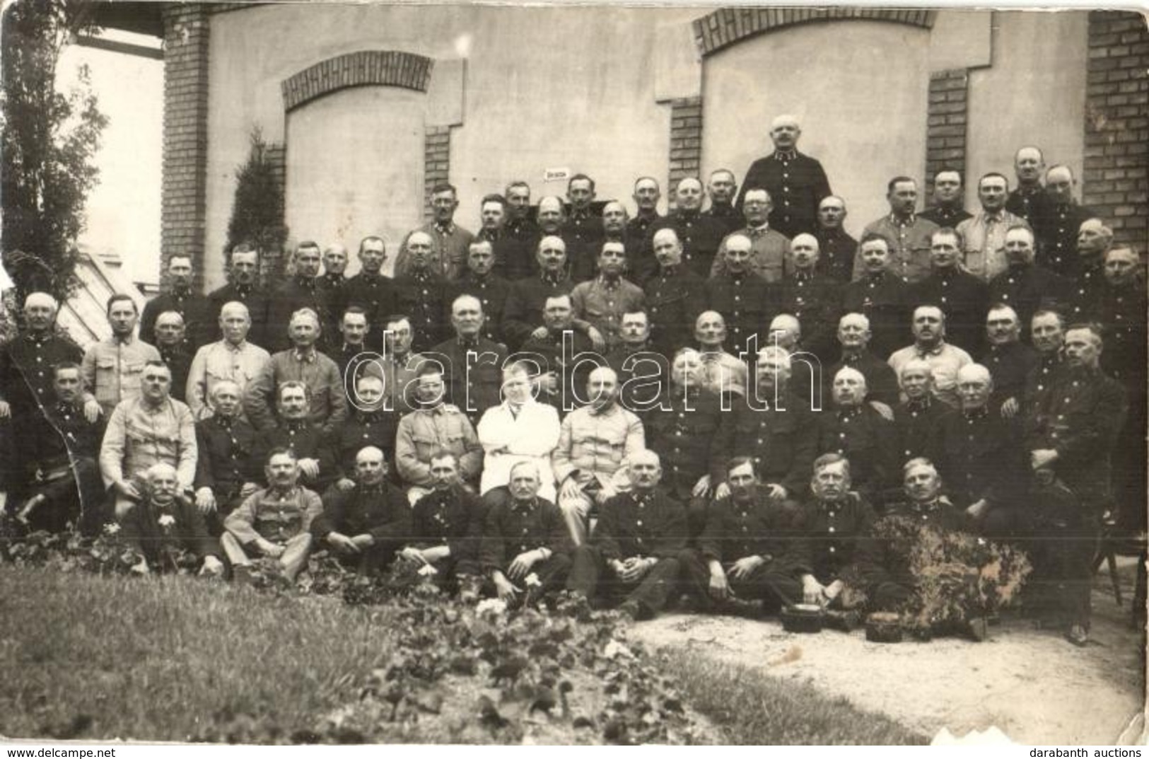 ** T2/T3 Első Világháborús Osztrák-magyar Katonai Oktatók Csoportképe / WWI K.u.K. Military Instructors Group Photo  (EK - Non Classés