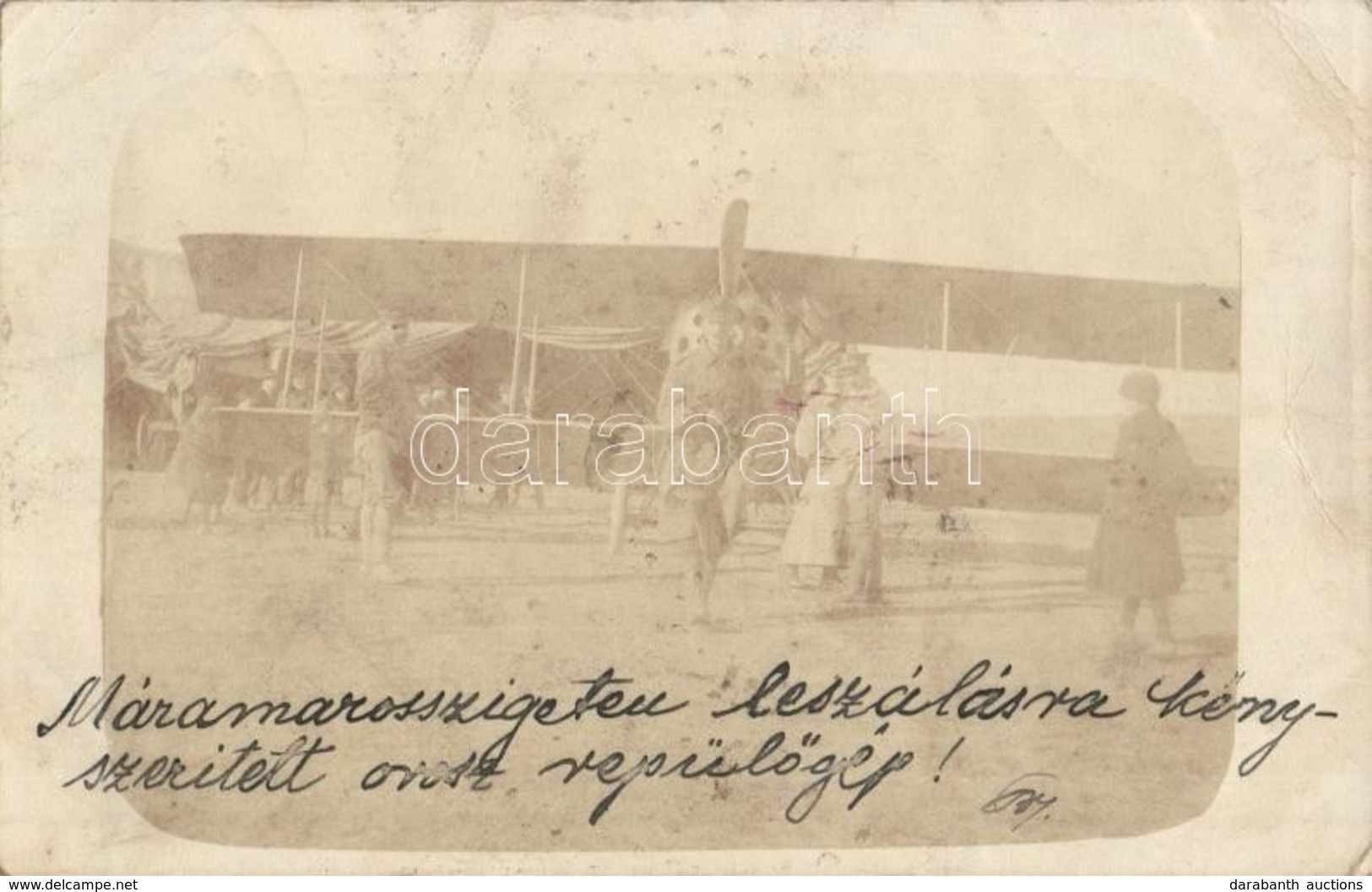 T2/T3 1917 Máramarossziget, Sighetu Marmatiei; Leszállásra Kényszerített Orosz Repülőgép / Captured WWI Russian Aircraft - Zonder Classificatie