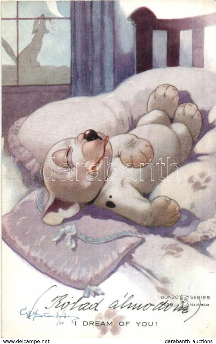 * T2 I Dream Of You; Valentine's Bonzo Postcard 1076. S: G. E. Studdy - Zonder Classificatie