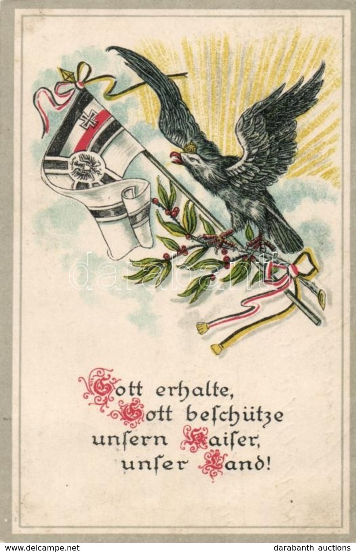 T2 German Patriotic Postcard, Quote, Emb. Litho - Zonder Classificatie