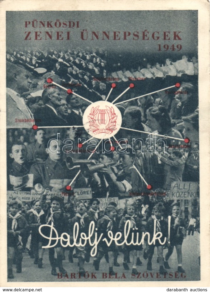 T2/T3 1949 Pünkösdi Zenei Ünnepségek, Bartók Béla Szövetség So.Stpl (EK) - Zonder Classificatie