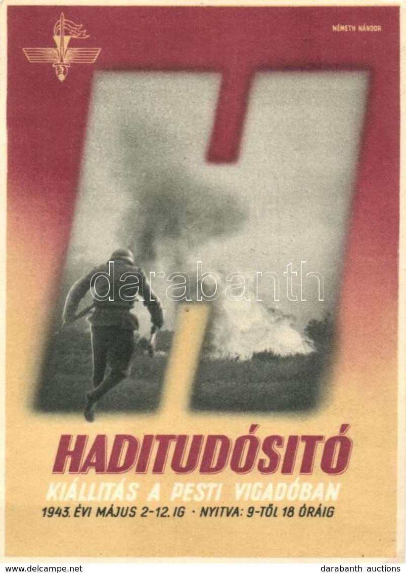 * T2/T3 1943 Haditudósító Kiállítás A Pesti Vigadóban / Hungarian War Correspondent Exhibition Advertisement So. Stpl (E - Zonder Classificatie