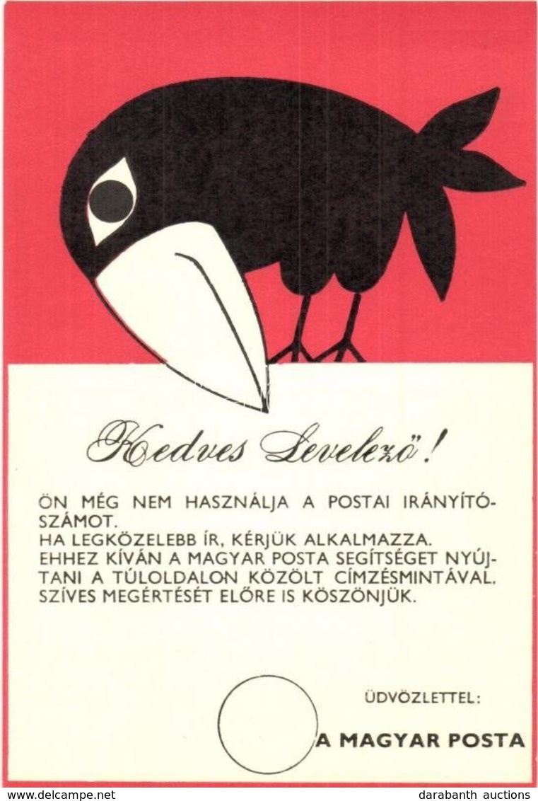 ** T1/T2 A Magyar Posta Reklámlapja A Postai Irányítószám Használatáról / Hungarian Post Advertisement Card About The ZI - Ohne Zuordnung