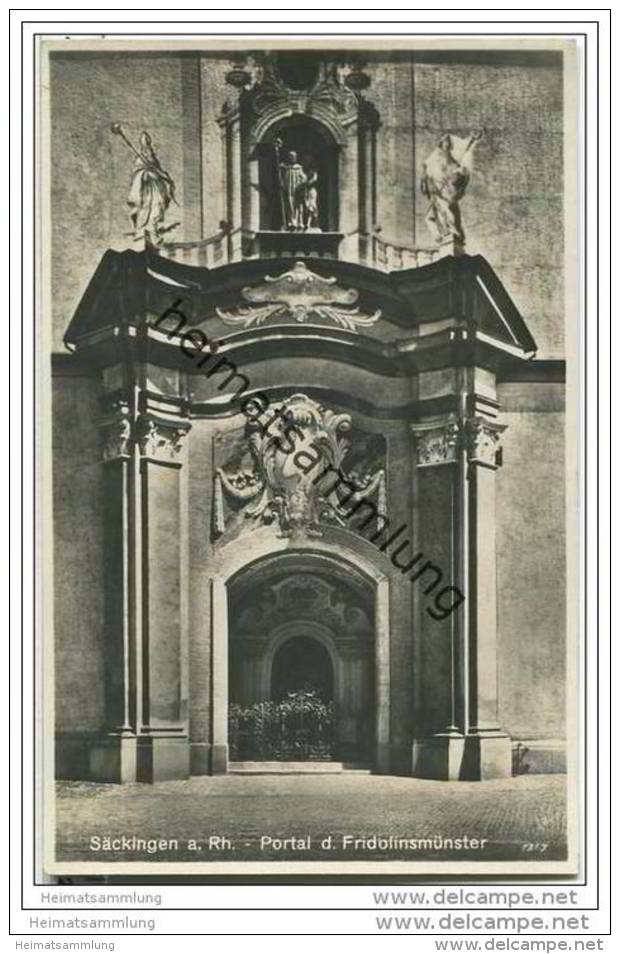 Säckingen - Portal Des Fridolinsmünster - Foto-AK - Bad Saeckingen