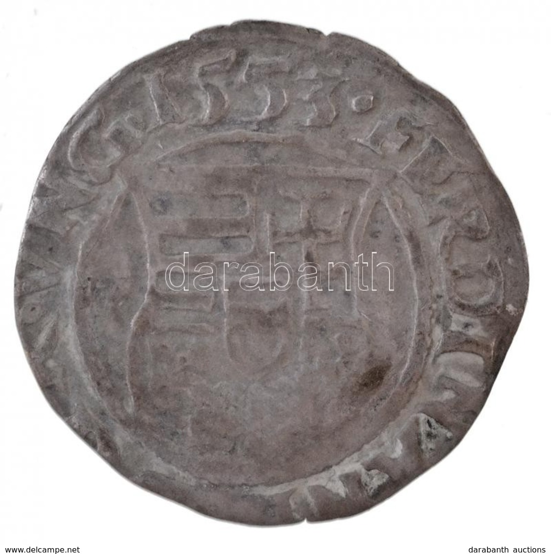 1553K-B Denár Ag 'I. Ferdinánd' (0,5g) T:2
Hungary 1553K-B Denar Ag 'Ferdinand I' (0,5g) C:XF
Huszár: 935., Unger II.: 7 - Zonder Classificatie