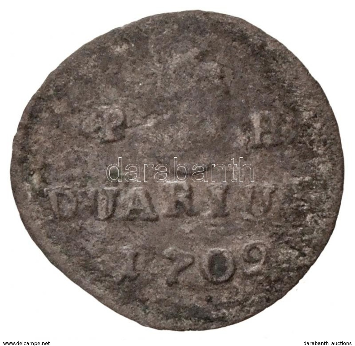 1702K-B Duarius 'I. Lipót' Körmöcbánya (0,41g) T:2-,3  
Hungary 1702K-B Duarius 'Leopold' Kremnitz (0,41g) C:VF,F
Huszár - Zonder Classificatie