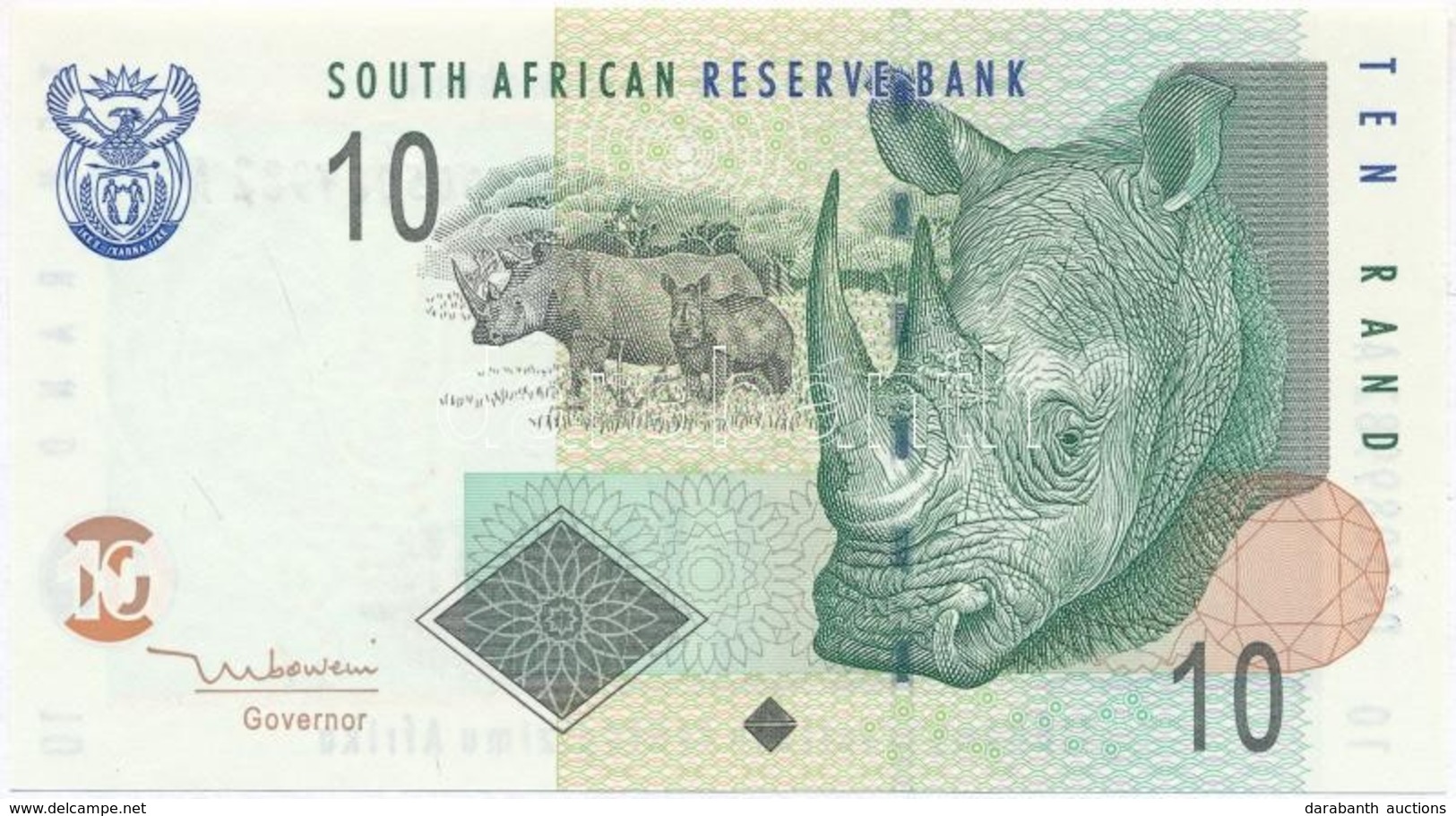 Dél-Afrika 1999. 10R T:I 
South Africa 1999. 10 Rand C:UNC
Krause 123.b - Zonder Classificatie