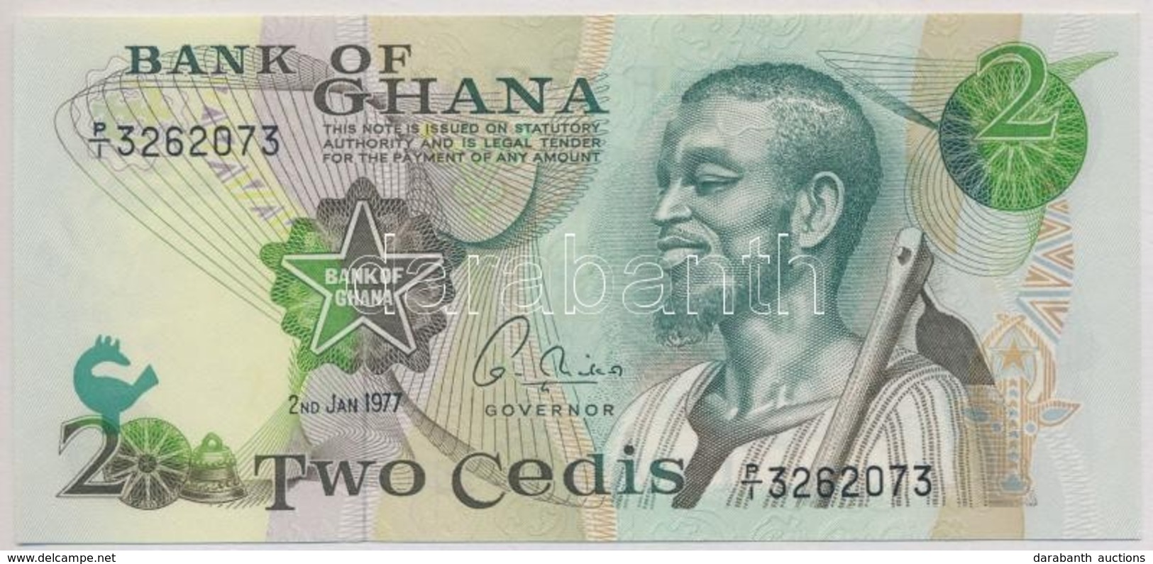 Ghána 1977. 2C T:I
Ghana 1977. 2 Cedis C:UNC
Krause 14.c - Zonder Classificatie